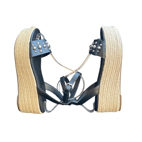 Marc Fisher Black Platform Espadrille Sandals Womens Shoes Size 7 - Picture 8 of 11
